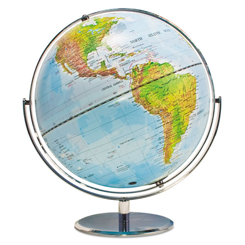 Picture of Advantus Corporation 30502 World Globe With Blue Oceans- Metal Desktop Base