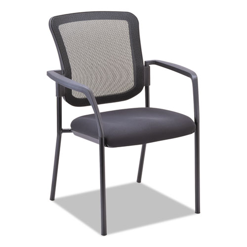 Alera EL4314 Mesh Guest Stacking Chair, Black