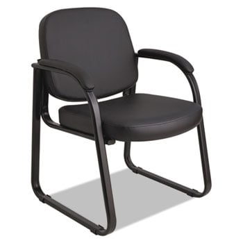 Alera RL43C16 Genaro Series Sled Base Guest Chair, Black Vinyl