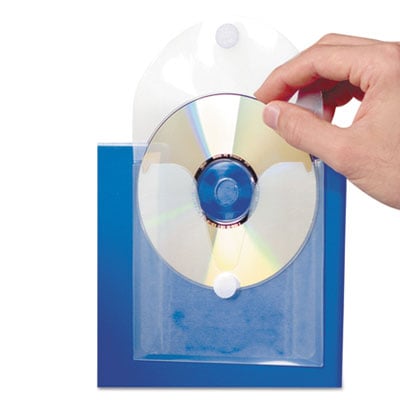 Picture of Baumgartens Top Loaded Adhesive CD/DVD Pockets 1 CD/DVD 5 Pack CLEAR (61801)