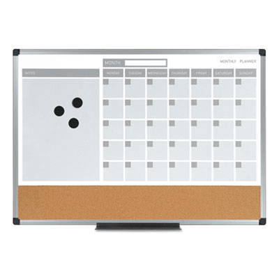 Picture of Bi-Silque Visual Communication Products MB0707186P 3-In-1 Calendar Planning Board