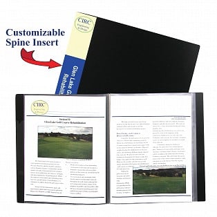 C-Line Products Bound Sheet Protector Presentation Book, 24 Sleeves - Black