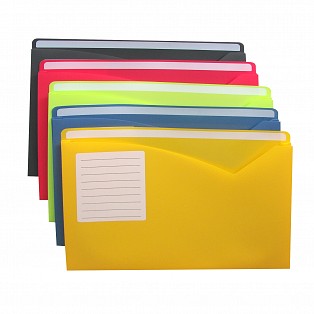 Picture of C-Line Products 63160 Write-On Expanding Poly File Folders - Letter- Assorted Colors