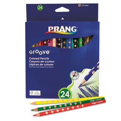 Picture of Dixon Ticonderoga 28124 Groove Colored Pencils- Assorted- 3.3 mm.