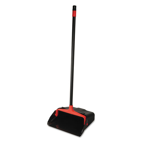 Picture of Glade CB962082 Maxi-Plus Lobby Dust Pan With Rear Wheels - Black- 13 in. Wide- 30 in. Handle