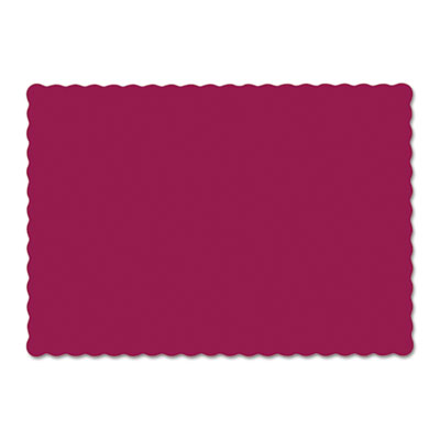 Picture of Hfm 310524 Solid Color Scalloped Edge Placemats - Burgundy