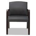 Alera RL4319E Reception Lounge Series Guest Chair, Espresso & Black Leather Alera RL4319E Reception Lounge Series Guest Chair, Espresso & Black Leather