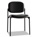 Basyx VL606SB11 Stacking Armless Guest Chair, Black Leather Basyx VL606SB11 Stacking Armless Guest Chair, Black Leather