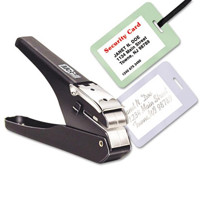 Advantus Corporation MCG16500 Badge & Slot Punch- Black & Chrome