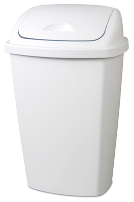 Picture of Sterilite 10888004 50 ltr. Swing Top Wastebasket Can  White