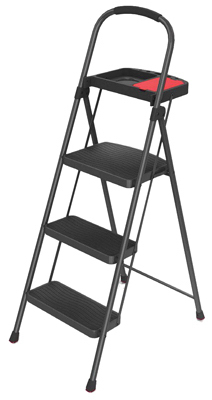 RMS-3T 3 Step Steel Stool-Tray