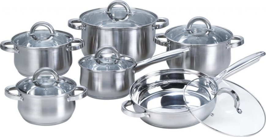 Picture of Heim Concepts HC12PCSET Stainless Steel Cookware Set