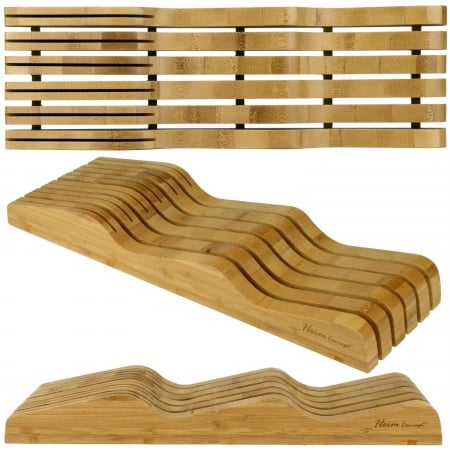 Picture of Heim Concepts HCBAMBLOCK Organic Bamboo Knife Block Organizer