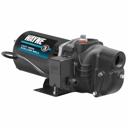 SWS100 1 HP Cast Iron Shallow Well Jet Pump- Wells Up To 25 ft -  Wayne Water Systems