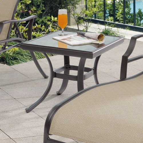 Side Tables, MYCO Furniture P965-E Chantilly Glass Top Side Table