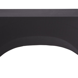 Black Stretch-Fabric Table Cover, Polyester & Spandex - 30 x 72 in.