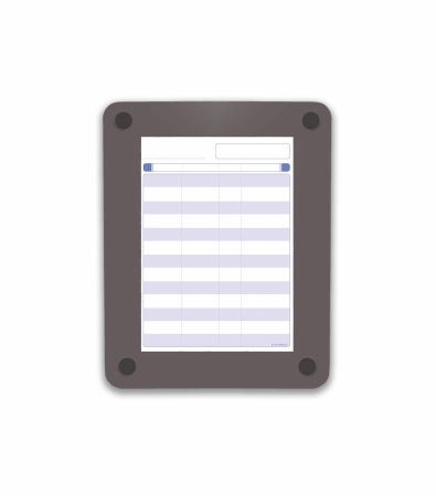 Picture of Iceberg Enterprise 31130 Clarity Custom Print Glass Dry Erase Board- 13.5 x 11 in. - Charcoal Frame