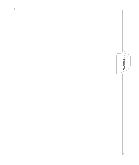81014 Side Tab Printed, Legal Index Dividers - Exhibit N