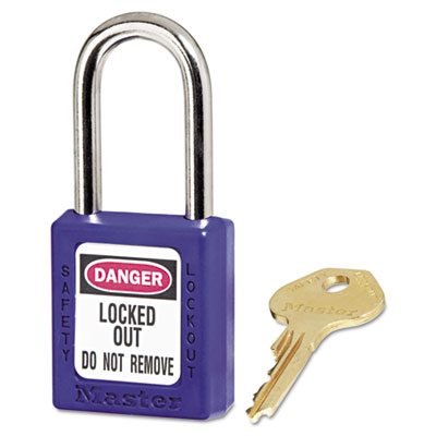 410BLU No. 410 Lightweight Xenoy Safety Lockout Padlock, 6 Pin - Blue