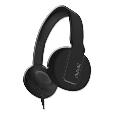 Maxell Of America 290103 Solids Headphones- Black -  Maxell Corp. Of America