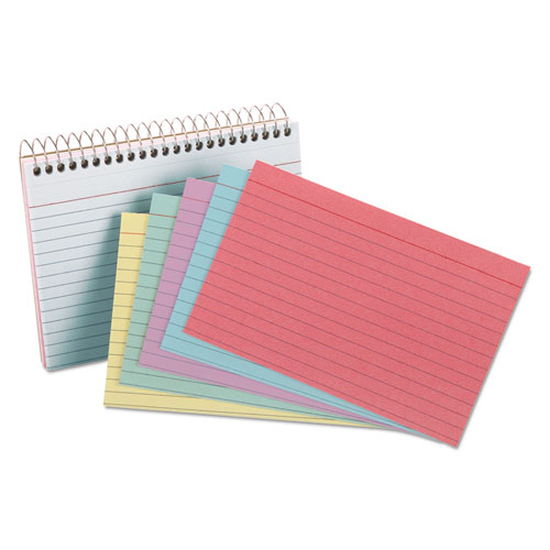 Picture of Oxford 40286 4 x 6 Spiral Index Cards - 50 Cards&#44; Assorted Colors