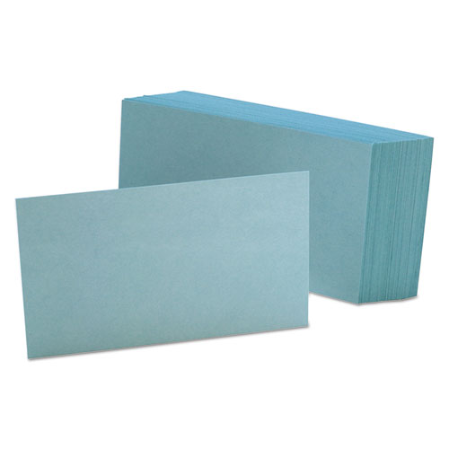 Picture of Oxford 7320BLU 3 x 5 Unruled Index Cards - Blue