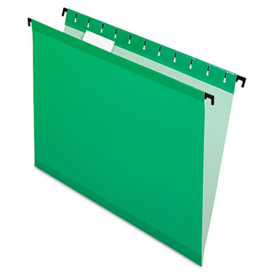 Poly Laminate Hanging Folders- Bright Green - Letter Size