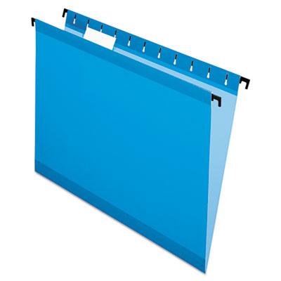 615215BLU Poly Laminate Hanging Folders- Blue - Letter Size