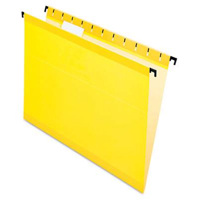 Poly Laminate Hanging Folders- Yellow - Letter Size
