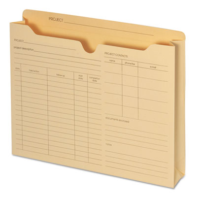 Picture of Pendaflex B3143P Preprinted Expanded Project Jackets- Manila - Letter Size