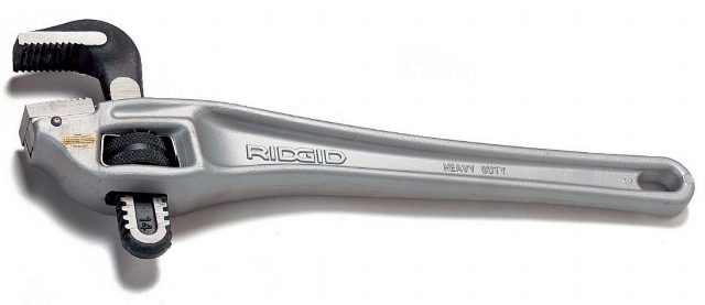 Aluminum Handle Offset Pipe Wrench - 18 in.
