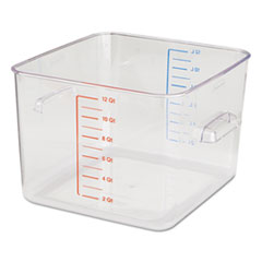 Picture of Rubbermaid Commercial Products 6312CLE Space Saver Square Containers Clear - 12 Quart