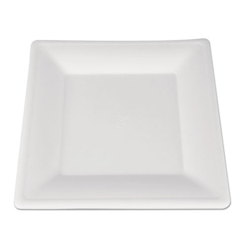 Picture of Sch 18640 ChampWare Molded Fiber Tableware&#44; Square&#44; 10 x 10&#44; White&#44; 500 per Carton
