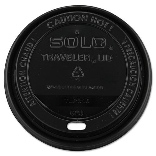 Picture of Solo Cup Company TLB316 Traveler Drink-Thru Lids&#44; 10-24 oz. Cups - Black