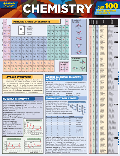 Picture of BarCharts 9781423219125 Chemistry Quizzer Quickstudy Easel