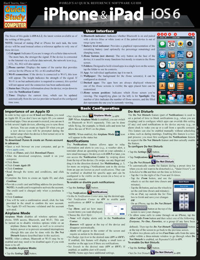 Picture of BarCharts 9781423220053 Iphone & Ipad-Ios 6 Quickstudy Easel