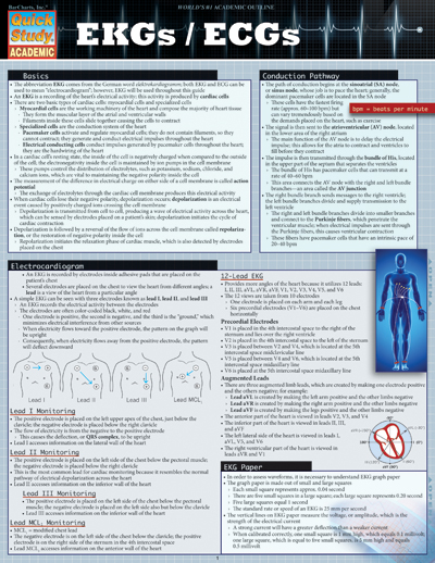 Picture of BarCharts 9781423218623 Ekgs & Ecgs Quickstudy Easel