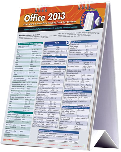 Picture of BarCharts 9781423223054 Office 2013 Quickstudy Easel