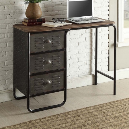 Picture of 4D Concepts 140251 Locker Collection Desk&#44; Black & Grey