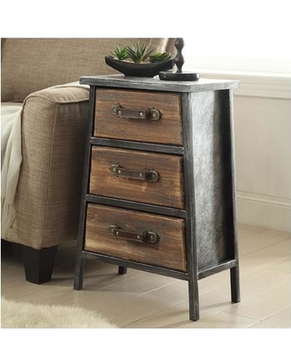 Picture of 4D Concepts 148017 Urban Collection 3 Drawer Chest&#44; Black & Grey