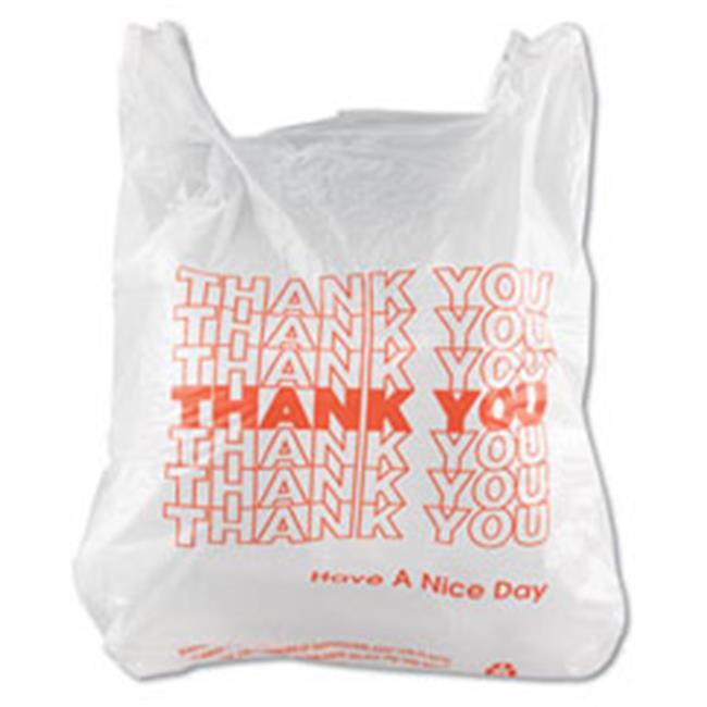 Inteplast Group THW1VAL 11.5 x 21 in. Thank You Handled T-Shirt Bags Polyethy...