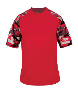 27975324 2141 Badger Youth Camo Sport Tee Red  Red Camo  Medium