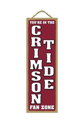 Picture of Alabama Crimson Tide Fan Zone Wood Sign - 5&quot; x 15&quot;