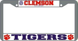 Clemson Tigers License Plate Frame Chrome