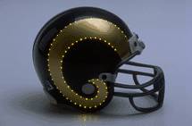 Los Angeles Rams Helmet  Replica Mini VSR4 Style Fiber Optic