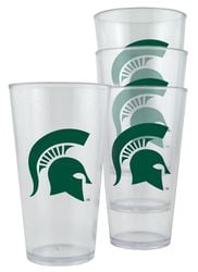 Michigan State Spartans Plastic Pint Glass Set
