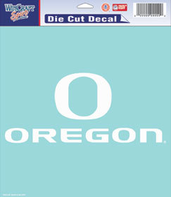Oregon Ducks Decal 8x8 Perfect Cut White Special Order