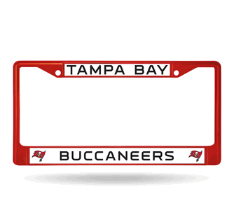 Tampa Bay Buccaneers License Plate Frame Metal Red