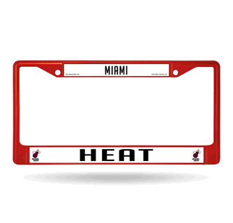 Miami Heat License Plate Frame Metal Red