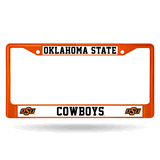Picture of Oklahoma State Cowboys License Plate Frame Metal Orange